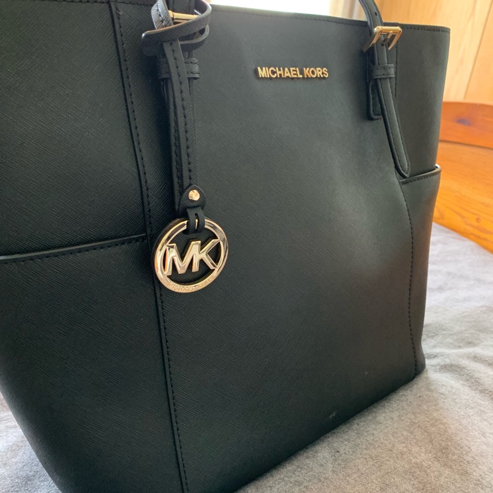 Black Leather Michael Kors Purse